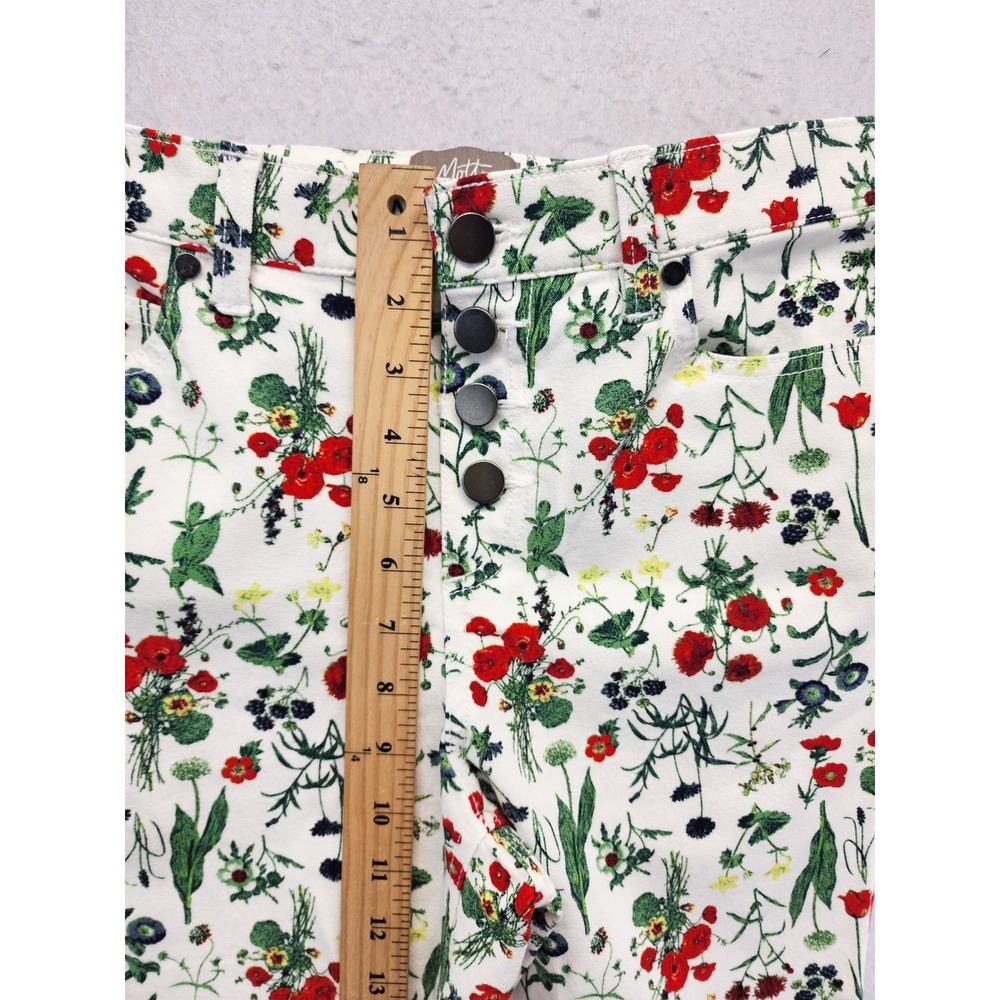 Motto Floral High Rise Skinny Ankle Pants White Size 8 Cottagecore Garden Party - Picture 8 of 8